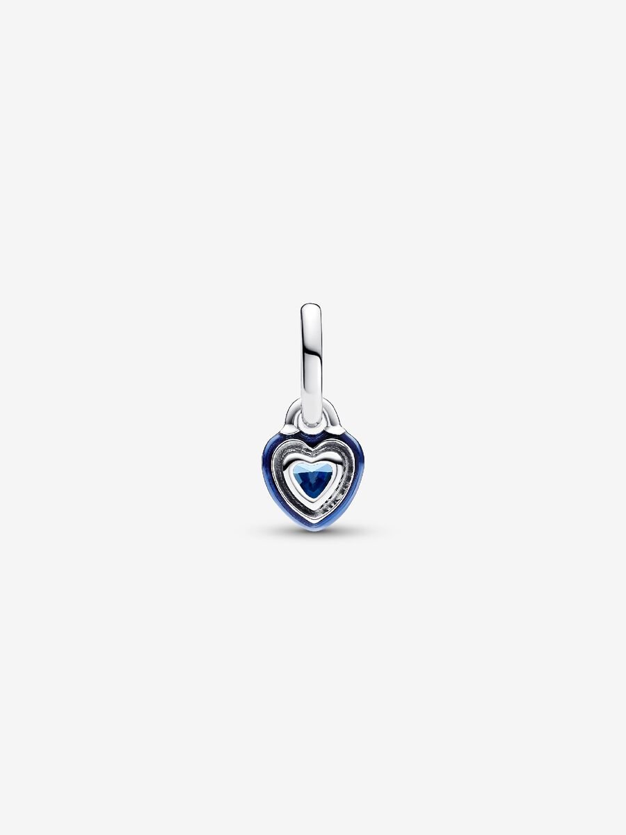 Mini-Conta Pendente Coração Chakra Azul Pandora ME Prata